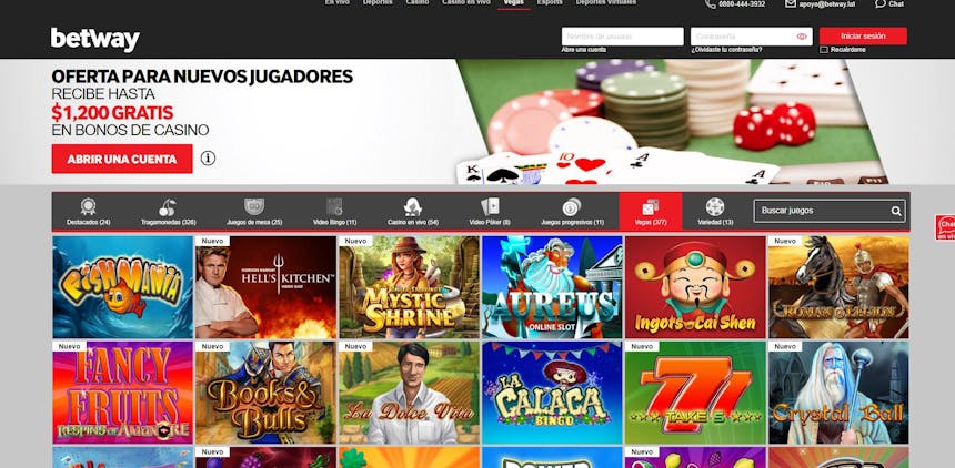 juegos de slot online en Betway